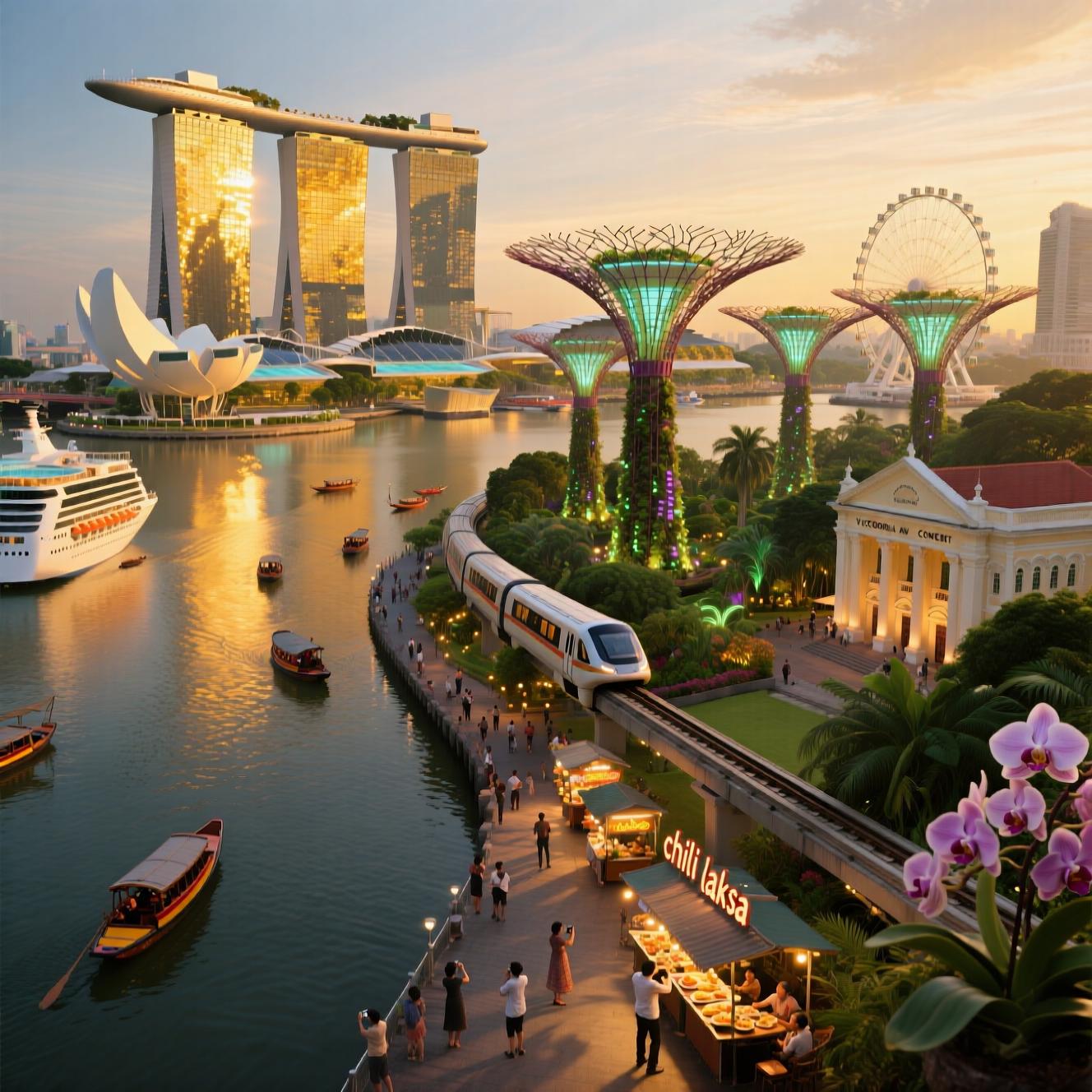 Family arriving in Singapore